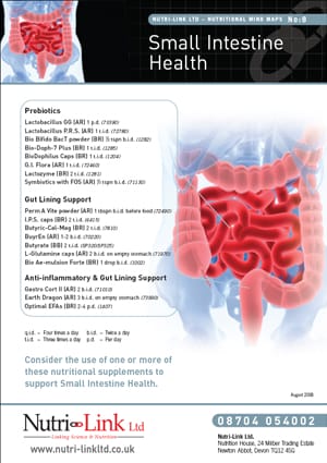 Mindmap - Small Intestine Health